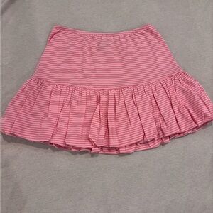 Tyler MgGillivary pink stripe mini skirt. Women’s Xs